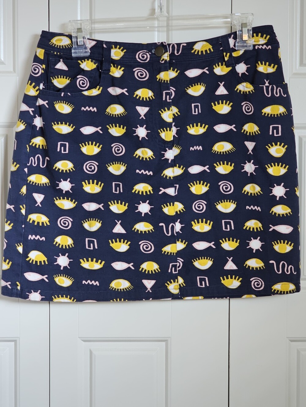 Gorman Whimsical Eye Print Graphic Mini Skirt 2014 Aussie Size 10